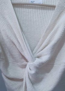 Twist Front Knit Sweater