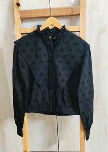 Elegant Black Embroidered Top Size-36-38