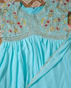 Elegant Blue Ethnic Gown