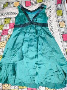 Green Satin Dress