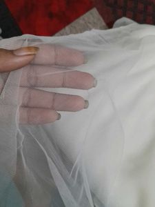 Plain Dyeable White Net Fabric