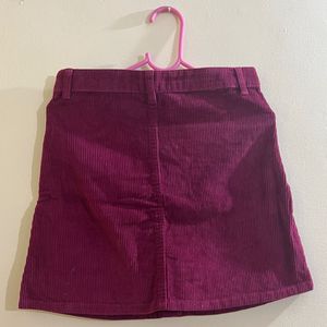 Corduroy Mini Skirt