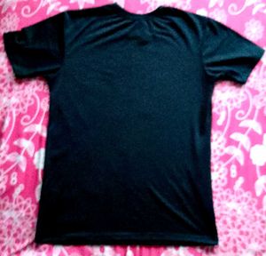 Black T-Shirt with Skulls Design (S)