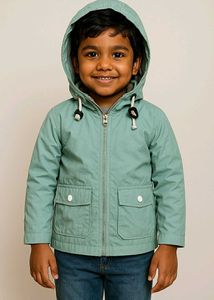 Mint Green Hooded Kids Jacket (2–3 Years)