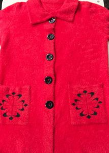Red Floral Coat