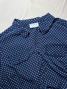 Navy Polka Dot Shirt