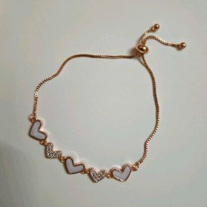 Eternal Hearts Rose Gold Adjustable Bracelet
