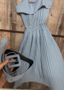 Pleated Flared Dress