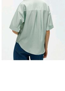Stripe Pocket Placket Blouse
