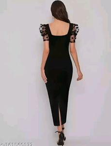 Elegant Women Polka Puffy Long Dress