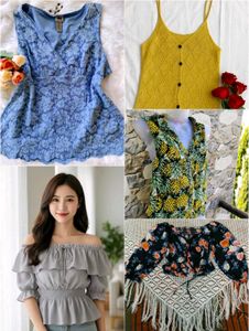 💥Combo of 5 Korean tops