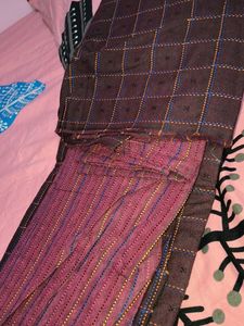 New Maroon Suit Set Semi-Stitched