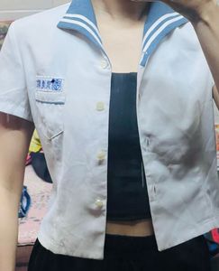 Collar Crop Top/shirt