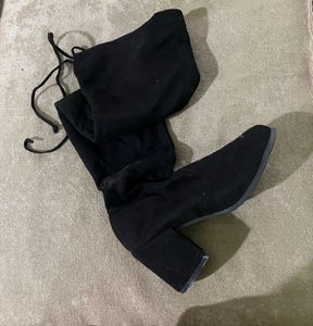 Black Suede Knee boots