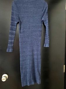 Blue Knit Dress