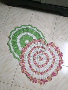Handmade Crochet Rugs (Set of 2)