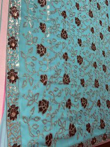 Sequins Embroidery Party Wear Saree
