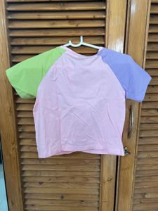 Cute Pastel Colorblock Tee