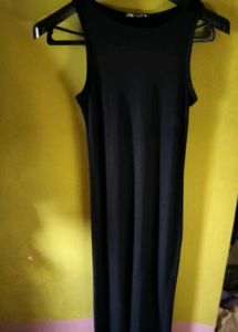 ZARA Elegant Black Maxi Bodycon Dress