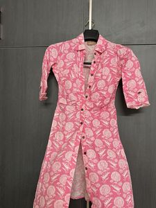 Pink Floral Kurta