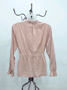 Vintage Pink Belted Blouse