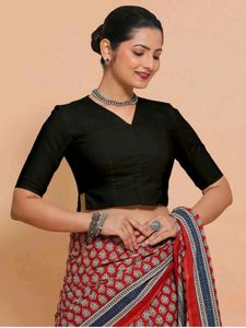 Black V-Neck Blouse