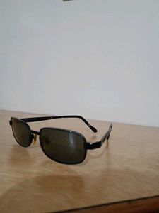 Vintage Black Rectangular Sunglasses