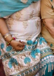 Elegant Embroidered Kurta in firozi colour