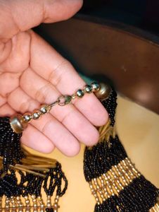 Black And Gold Layered Necklace