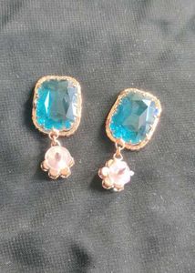 Elegant Blue Drop Earrings