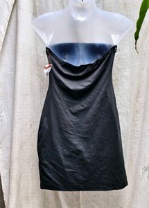 8296. Sparkly Black Mini Dress