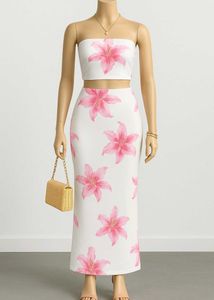 Floral Tube Top With Maxi Skirt Set