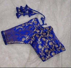Royal Blue Banarasi Blouse