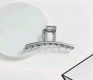 Sleek Silver metal Hair Claw Clip