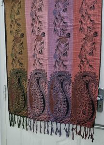 🌸 Elegant Kashmir Pashmina Shawl – Reversible