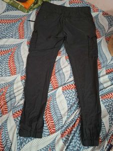 Black Cargo Jogger Pants