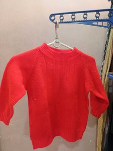 Orange cropped Sweater