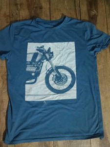 Blue Motorcycle Graphic Tee