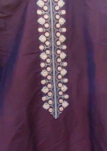 Purple Tunic with Embroidered Detail
