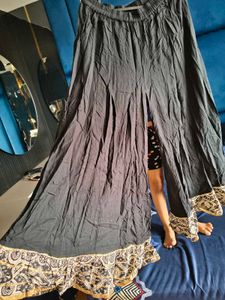 Ethnic Black flared  palazzo pant..