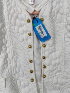White Crop Jacket