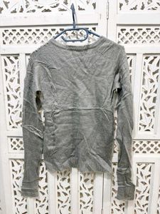 🎀Original Zara Gray Long Sleeve Top B