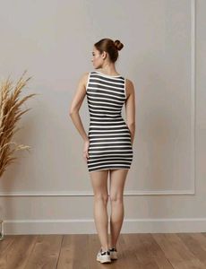 Striped Bodycon Mini Dress💣