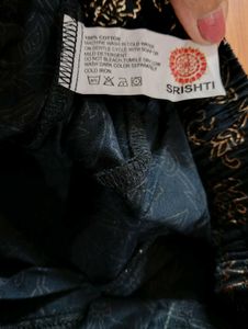 Golden In Black With Red Benarasi Border