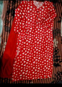 Red Kurta Pallazo Set ♥️