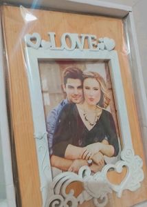 beige white aesthetic photo frame.