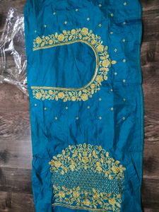 Maggam Work Blouse On pattu Cloth