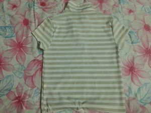 Aesthetic Striped Collar Top