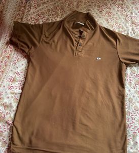 HM Brown Button Up Polo Shirt