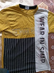 Color Block Striped Graphic Tee